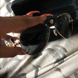 Authentic Black & Gold Versace Shades